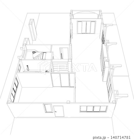 3D illustration of interior project  140714781