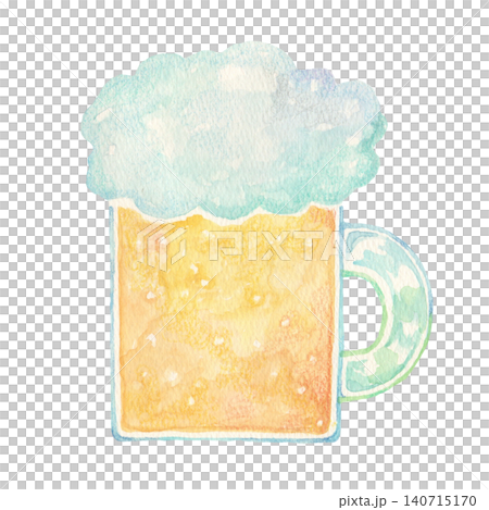 Beer illustration painted by watercolor 140715170