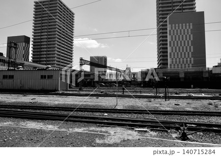 2026年 「新幹線車両基地」工事 JR苗穂駅北口側より「白黒」 2026年 「新幹線車両基地」工事 JR苗穂駅北口側より「白黒」 140715284