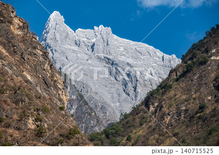 The mountains landscape seen from Tiger Leaping Gorge in Yunnan province of China. The mountains landscape seen from Tiger Leaping Gorge in Yunnan province of China. 140715525