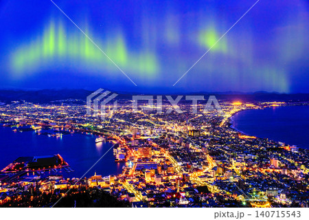 厳冬期の函館山からの100万ドルの夜景 厳冬期の函館山からの100万ドルの夜景 140715543