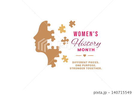 Women History Month Face Silhouette Design Women History Month Face Silhouette Design 140715549