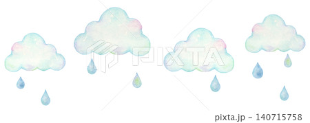 雨降りの雲のイラスト 雨降りの雲のイラスト 140715758