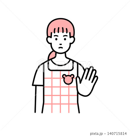 注意をする保育士の女性 注意をする保育士の女性 140715814