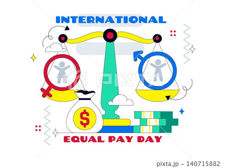 International Day for Equal Pay Vector Illustration Featuring Gender Pay Equality, Fair Wages, Equal Opportunities, and Economic Justice International Day for Equal Pay Vector Illustration Featuring Gender Pay Equality, Fair Wages, Equal Opportunities, and Economic Justice 140715882