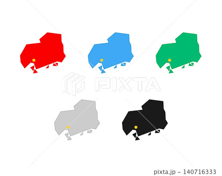 県庁入りデザイン地図_広島県_簡略 県庁入りデザイン地図_広島県_簡略 140716333