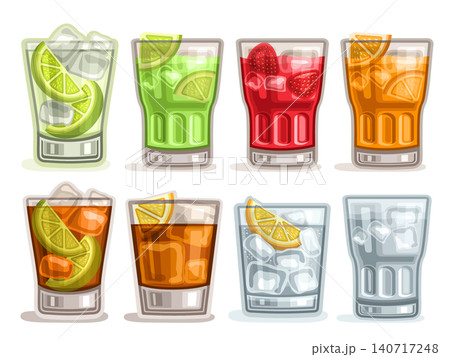 Vector alcohol Cocktails Vector alcohol Cocktails 140717248