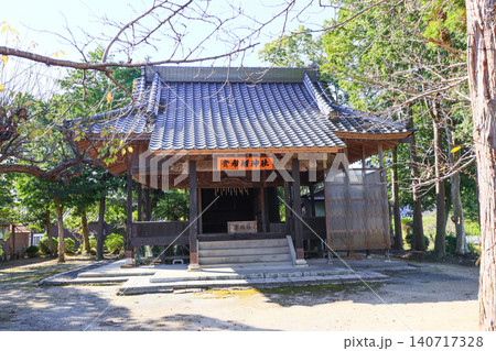 福岡県行橋市にある竹並貴布祢神社拝殿 福岡県行橋市にある竹並貴布祢神社拝殿 140717328