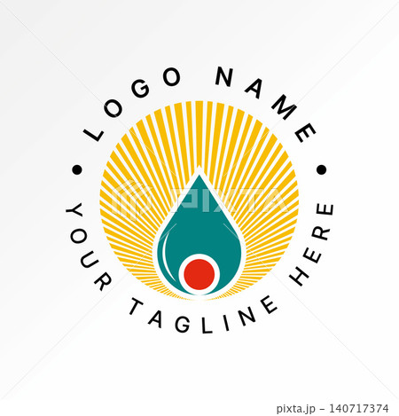 Water drop rays behind sunshine atmosphere rainy reflection to stromy energy logo design graphic concept creative premium vector stock image top sell Water drop rays behind sunshine atmosphere rainy reflection to stromy energy logo design graphic concept creative premium vector stock image top sell 140717374