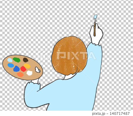 一位即將開始作畫的畫家 一位即將開始作畫的畫家 140717487