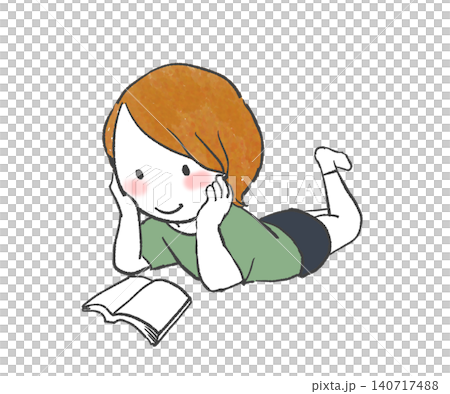一個躺下來看書的女人 一個躺下來看書的女人 140717488