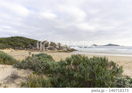 Beach of Whisky Bay at Wilsons Promontory National Park, Victoria, Australia. 140718173