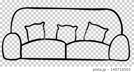 Hand drawn outline of sofa with pillows for kid colouring book, art, home, house appliances, furniture, couch, retail, stores, department store, office, work from home, relaxed time, weekends, sleep Hand drawn outline of sofa with pillows for kid colouring book, art, home, house appliances, furniture, couch, retail, stores, department store, office, work from home, relaxed time, weekends, sleep 140718503