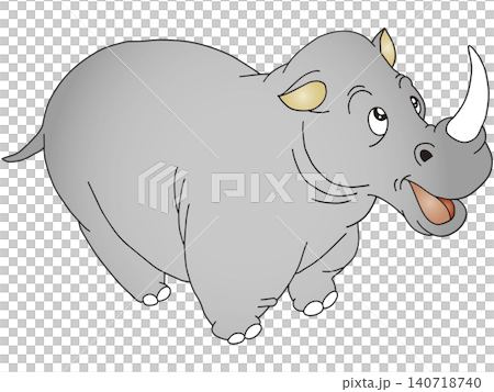 手繪動物插畫 ☆ 犀牛 手繪動物插畫 ☆ 犀牛 140718740