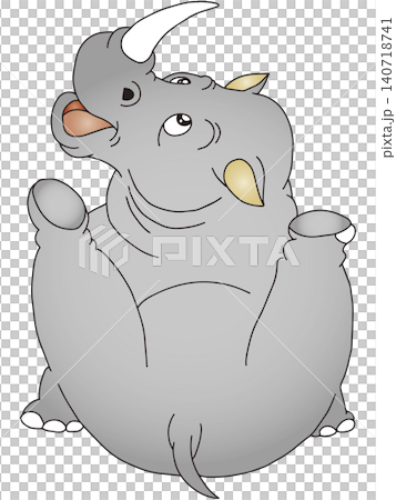 手繪動物插畫 ☆ 犀牛 140718741
