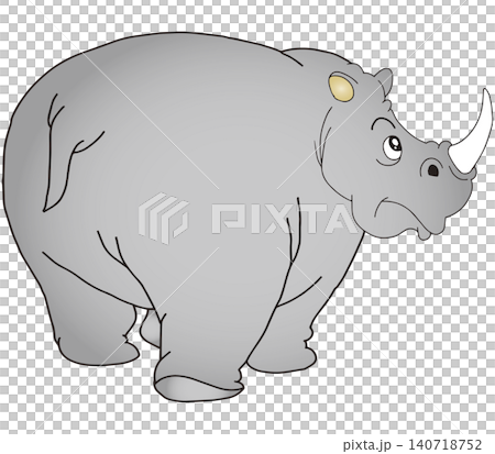 手繪動物插畫 ☆ 犀牛 140718752