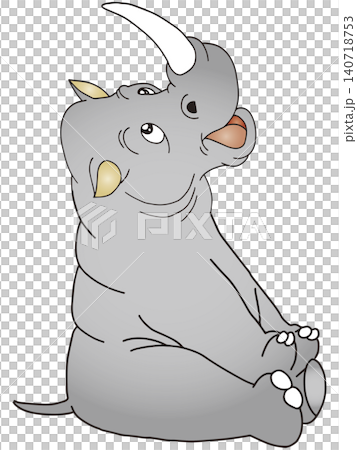 手繪動物插畫 ☆ 犀牛 140718753