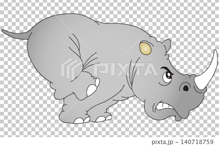 手繪動物插畫 ☆ 犀牛 手繪動物插畫 ☆ 犀牛 140718759