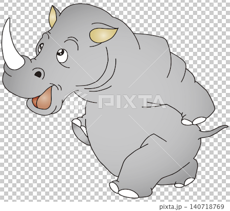 手繪動物插畫 ☆ 犀牛 手繪動物插畫 ☆ 犀牛 140718769