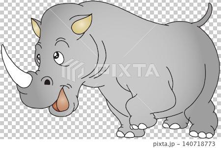 手繪動物插畫 ☆ 犀牛 手繪動物插畫 ☆ 犀牛 140718773