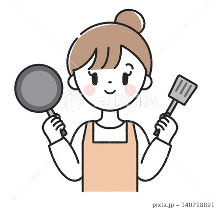 調理器具を持った主婦 調理器具を持った主婦 140718891