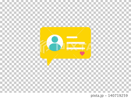 コメントにいいねをするイメージイラスト 140719259