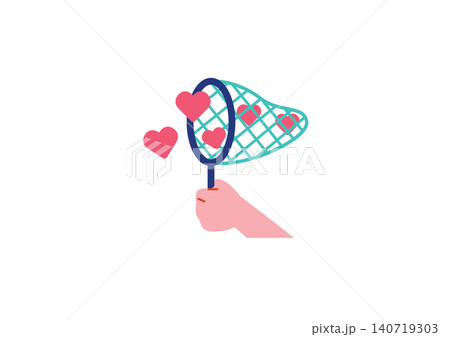 SNSでいいねを集めるイメージイラスト 140719303