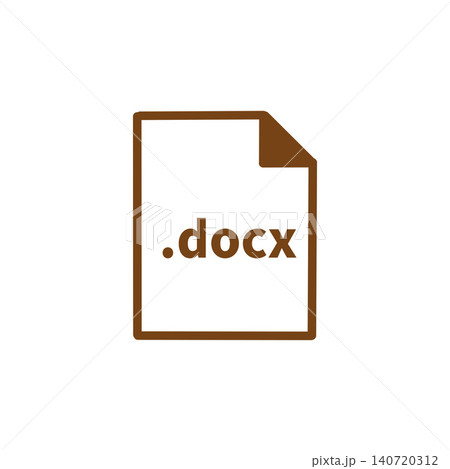 茶色いドキュメントファイルアイコン「.docx」のイラスト・ファイル形式・データ・書類 茶色いドキュメントファイルアイコン「.docx」のイラスト・ファイル形式・データ・書類 140720312