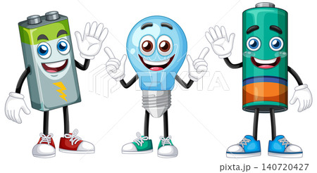 Cheerful Energy Characters Illustration 140720427