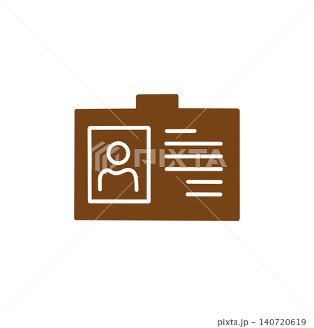 身分証明書(IDカード)のアイコン素材:人物写真とテキスト欄付き 身分証明書(IDカード)のアイコン素材:人物写真とテキスト欄付き 140720619