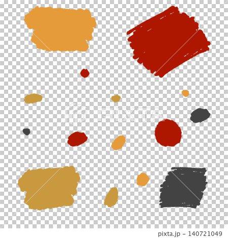 手描きのカラフルなストローク素材 140721049