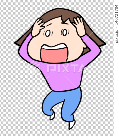 An illustration of a comical woman with her eyes rolled back, holding her head in both hands and her mouth wide open in shock. An illustration of a comical woman with her eyes rolled back, holding her head in both hands and her mouth wide open in shock. 140721784
