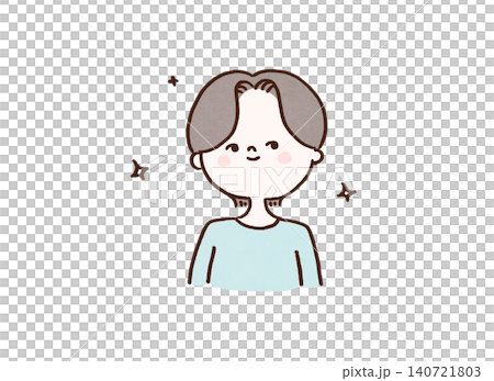 A handsome man with a center-parted hairstyle (Men's Hair & Beauty) A handsome man with a center-parted hairstyle (Men's Hair & Beauty) 140721803