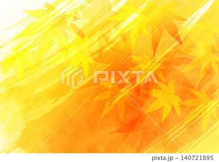 オレンジ色にペイントされた紙に紅葉 オレンジ色にペイントされた紙に紅葉 140721895