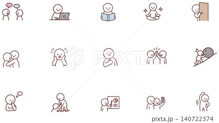 Hand Drawn Doodle Characters Set 2 Hand Drawn Doodle Characters Set 2 140722374