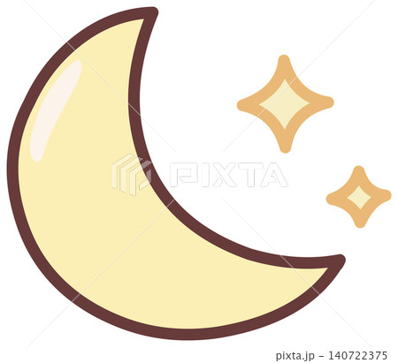 Hand Drawn Crescent Moon Doodle Icon Hand Drawn Crescent Moon Doodle Icon 140722375