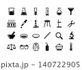 シンプルな実験器具のアイコンセット 140722905
