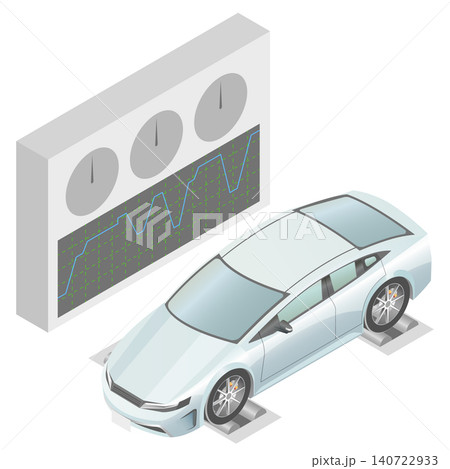 自動車とシャシダイナモメーター 140722933