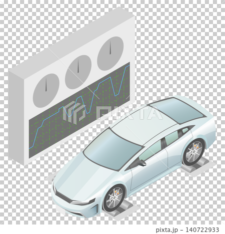 自動車とシャシダイナモメーター 140722933