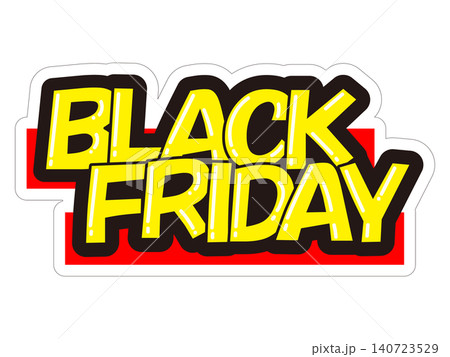 目立つ販促POP　BLACKFRIDAY 140723529