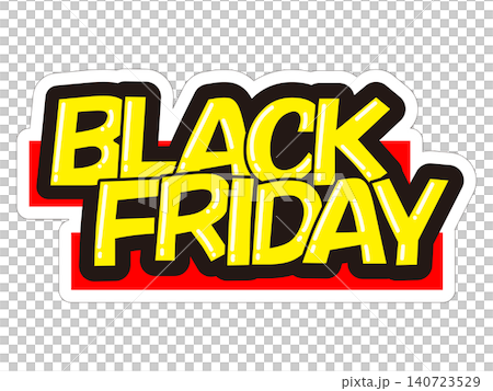 目立つ販促POP　BLACKFRIDAY 140723529
