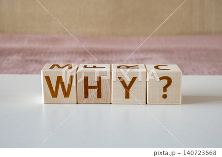 why ?, motivational word made of letters on wooden cubes why ?, motivational word made of letters on wooden cubes 140723668