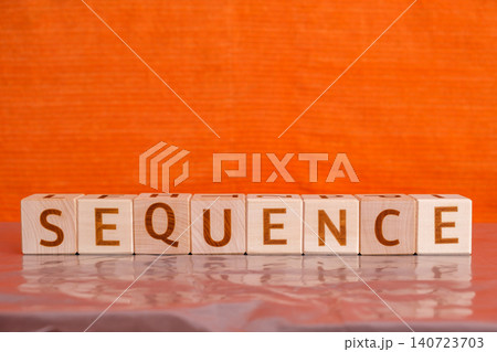 sequence, motivational word made of letters on wooden cubes sequence, motivational word made of letters on wooden cubes 140723703