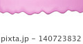 Pink glossy ice cream dripping on a background. Sweet dessert with paint or glaze, with copy space for banner. 3d rendering 140723832