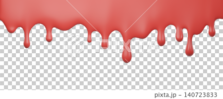 Glossy red strawberry, blood, ice cream or paint drip border with liquid drops. Melting glaze frame isolated on background, perfect for banner, poster, dessert. Glossy red strawberry, blood, ice cream or paint drip border with liquid drops. Melting glaze frame isolated on background, perfect for banner, poster, dessert. 140723833