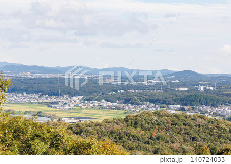正法寺展望広場から見た三木市 正法寺展望広場から見た三木市 140724033