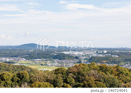 正法寺展望広場から見た三木市 140724041