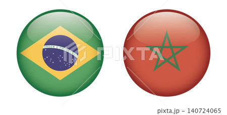 World Cup 2026 group C teams flags from round 3D buttons icons Brazil - Morocco World Cup 2026 group C teams flags from round 3D buttons icons Brazil - Morocco 140724065