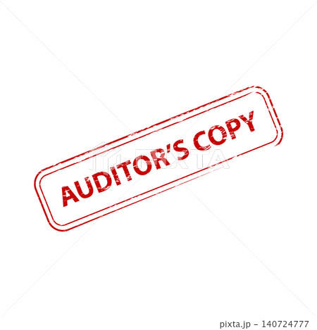 Red auditor's copy vector illustration with distressed diagonal Red auditor's copy vector illustration with distressed diagonal 140724777