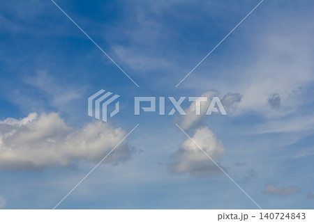 Clouds in the blue sky Panoramic image texture background graphic resources design Meteorology, heaven hope peace concept 140724843